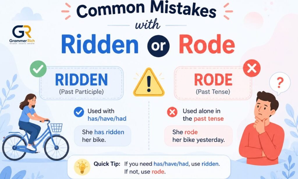 Ridden or Rode
