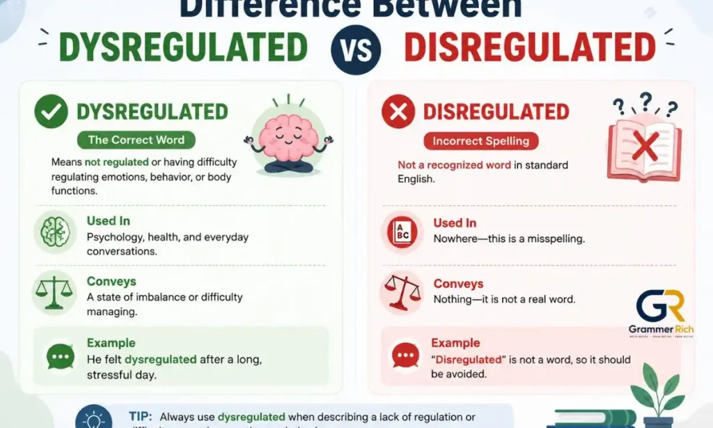 Difference Between Dysregulated vs Disregulated
