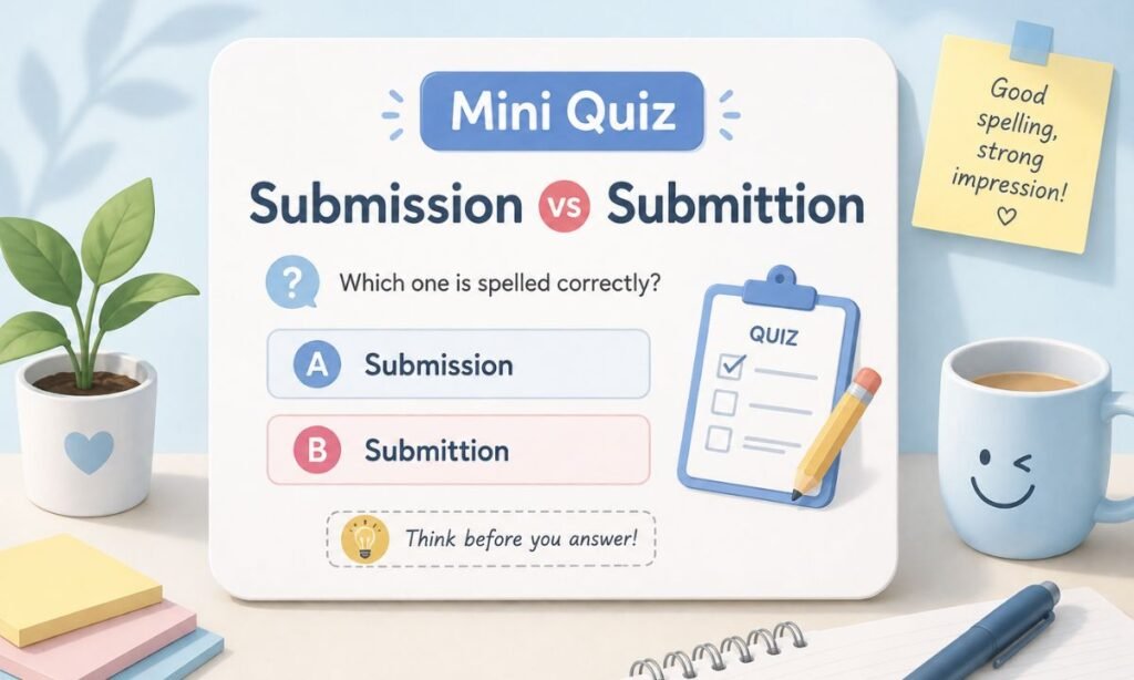 Mini Quiz Submission vs Submittion
