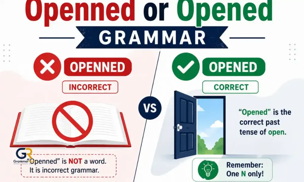 Openned or Opened Grammar