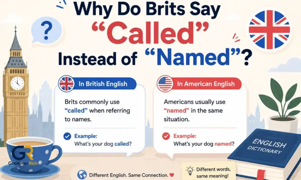 Why Do Brits Say "Called" Instead of "Named"?
