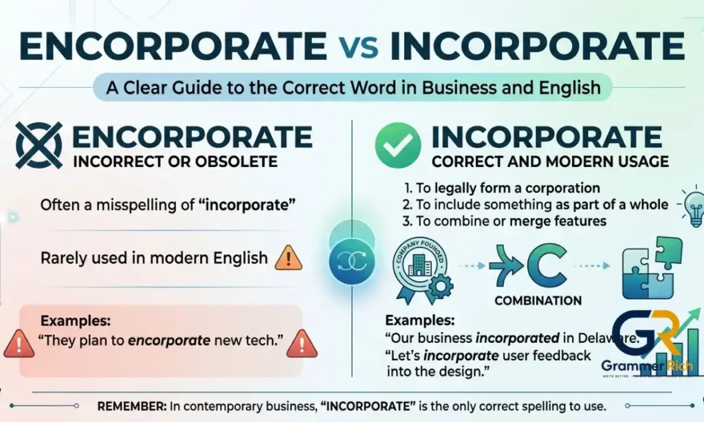 Encorporate vs Incorporate