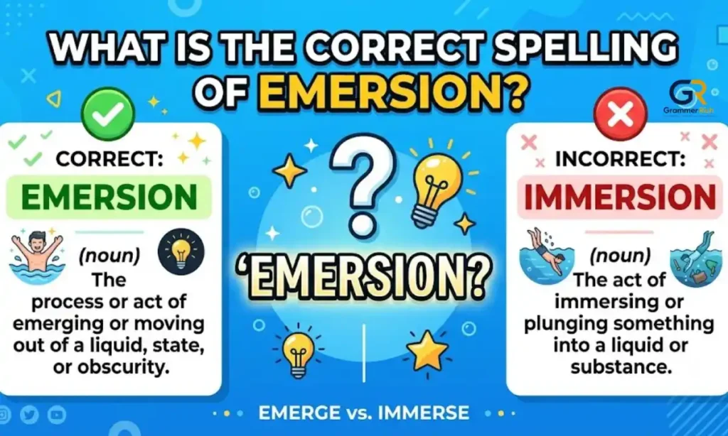 what-is-the-correct-spelling-of-emersion