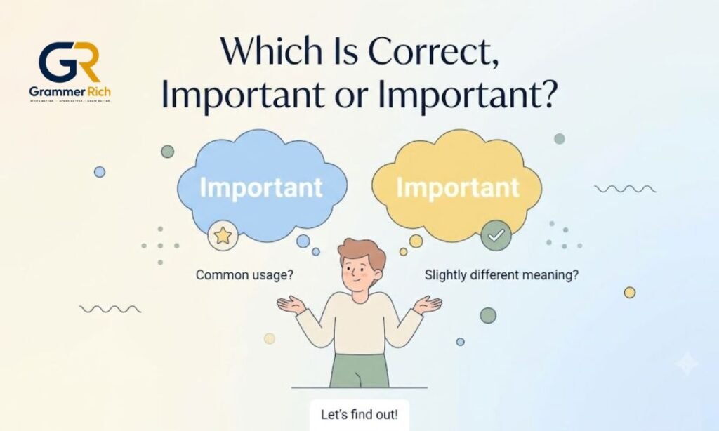 Inportant or Important