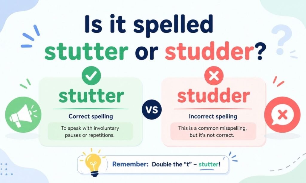 Is it spelled stutter or studder