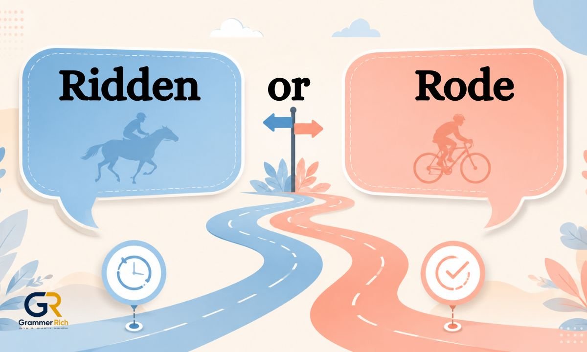 Ridden or Rode