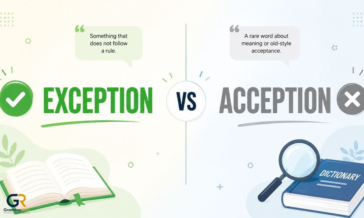 Acception vs Exception Meaning, Differences & Correct Usage