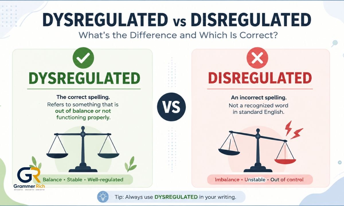 Dysregulated vs Disregulated