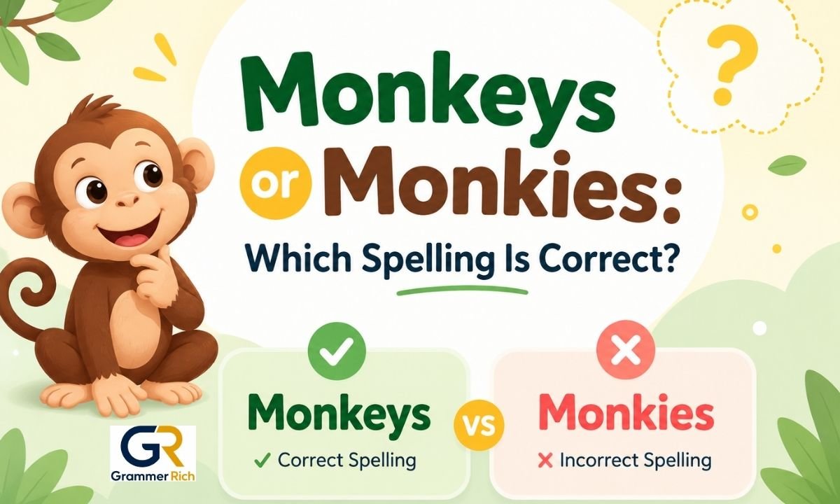 Monkeys or Monkies Which Spelling Is Correct