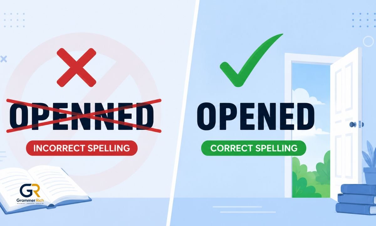 Openned or Opened Which Spelling Is Correct