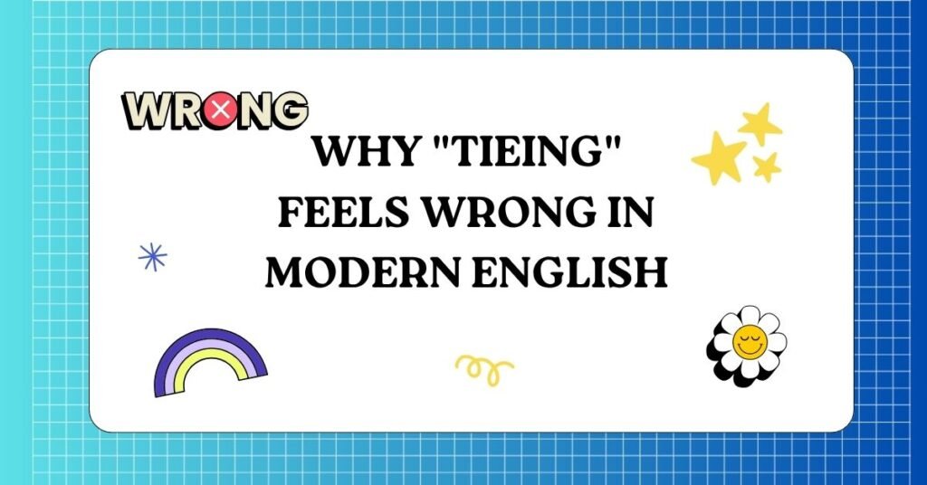 Why Tieing Feels Wrong in Modern English